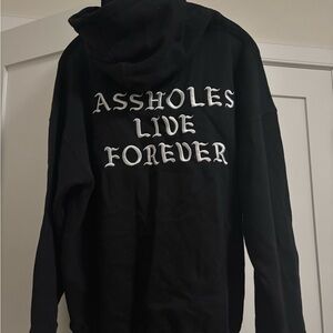 Black Graphic Hoodie with Bold Statement